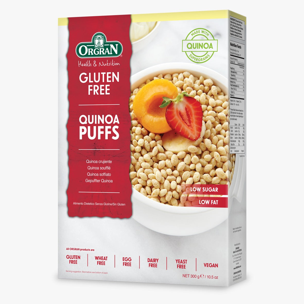 Cereal Quinoa Puff - Alimentos Saludables GT - Grains, Rice & Cereal - ORGRAN